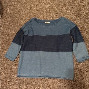 Madewell denim color block top
